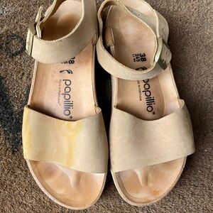 Papillio by Birkenstock Glenda Leather Wedge Sandal Women's Size US 7 EU 38